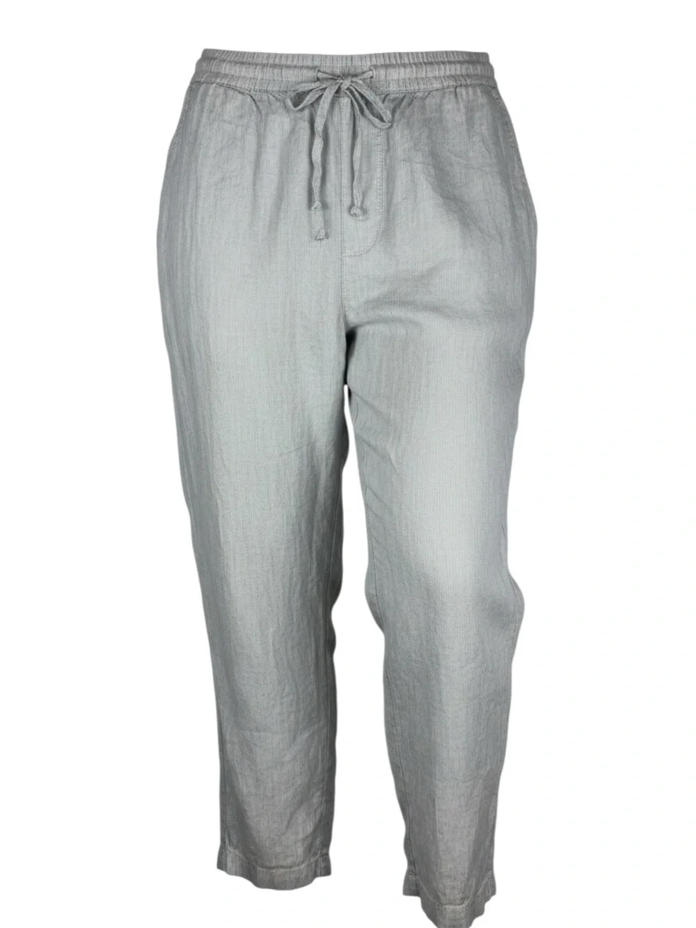 H&M Linen Pinstripe Pants Coastal Resort Vacation Quiet Luxury Mediterranean XXL